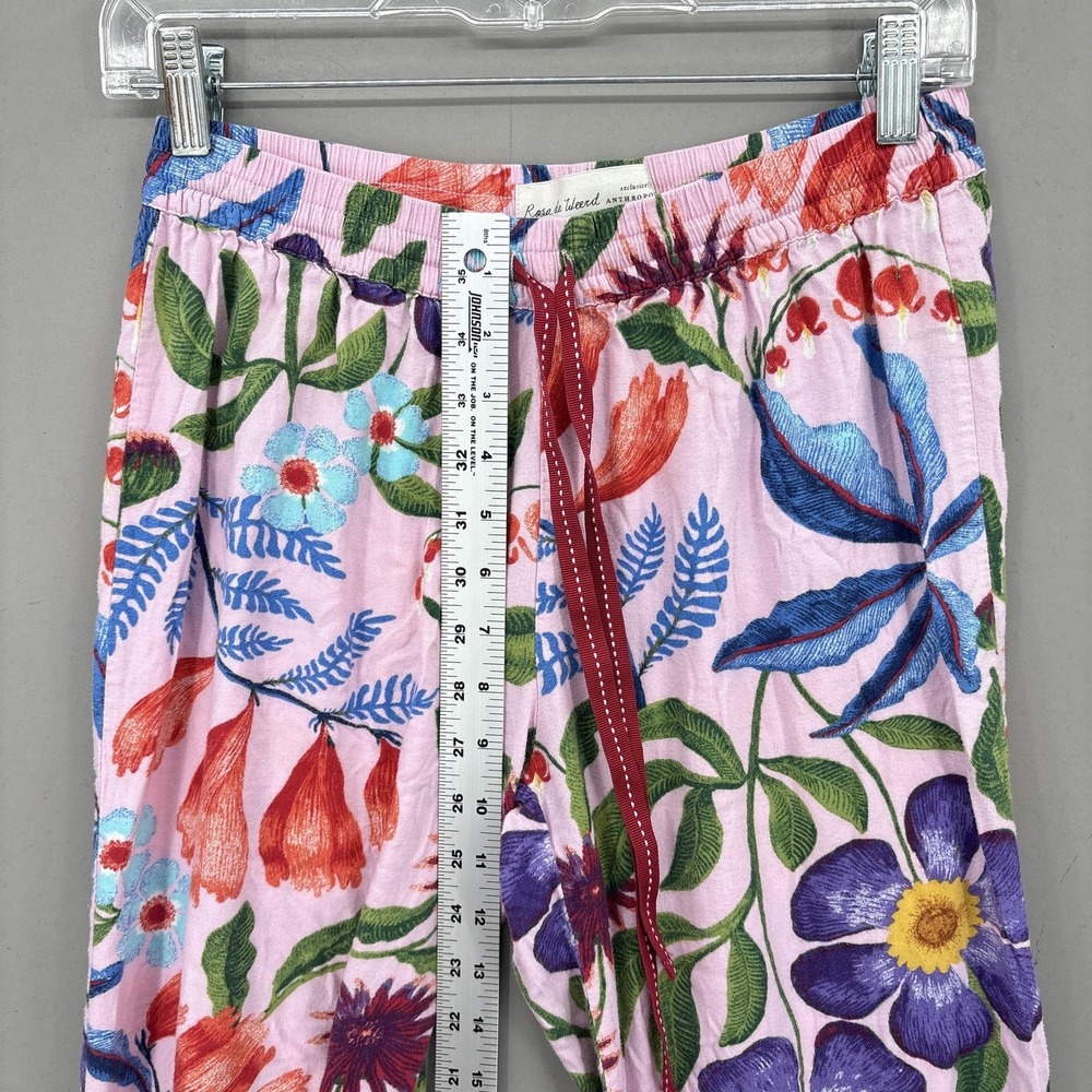 Rosa De Weerd‎ Anthropologie Pajama Pants Womens XS Multicolor Floral Jersey - Picture 5 of 12